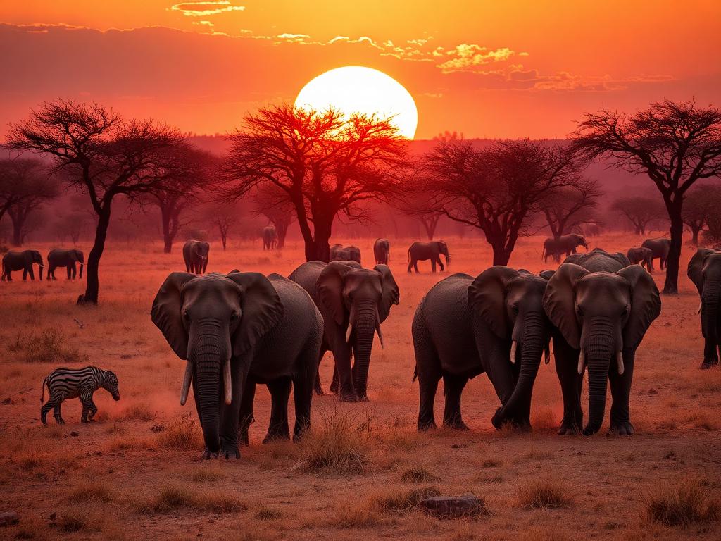 Red-dust giants · Tsavo East beyond the coast